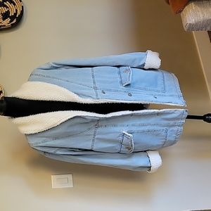 Denim/sherpa jacket